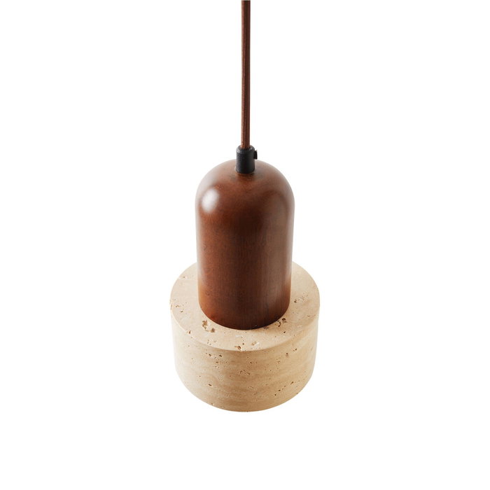 Opviq Lámpara de Araña Loer - Walnut y Beige
